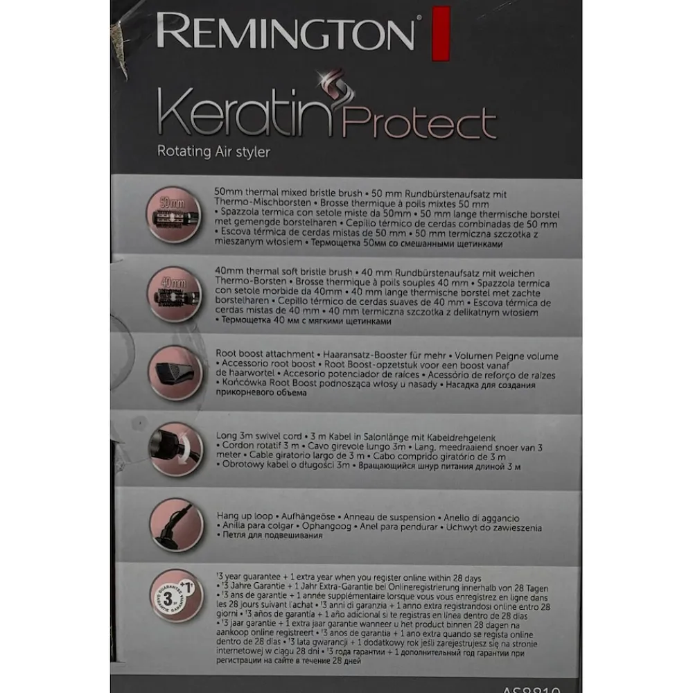 Remington AS 8810 Keratin Protect rotierende Warmluftbürste Sale