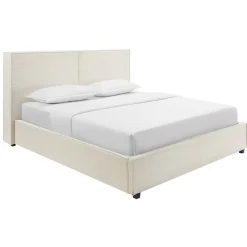 riess-ambiente Boxbett ROCCO 180x200cm beige Cord mit Stauraum Discount