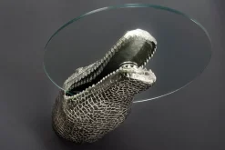 Design HÃ¤ngetisch WILDLIFE CROCODILE 60cm Metall Krokodil Beistelltisch ^ riess-ambiente Clearance