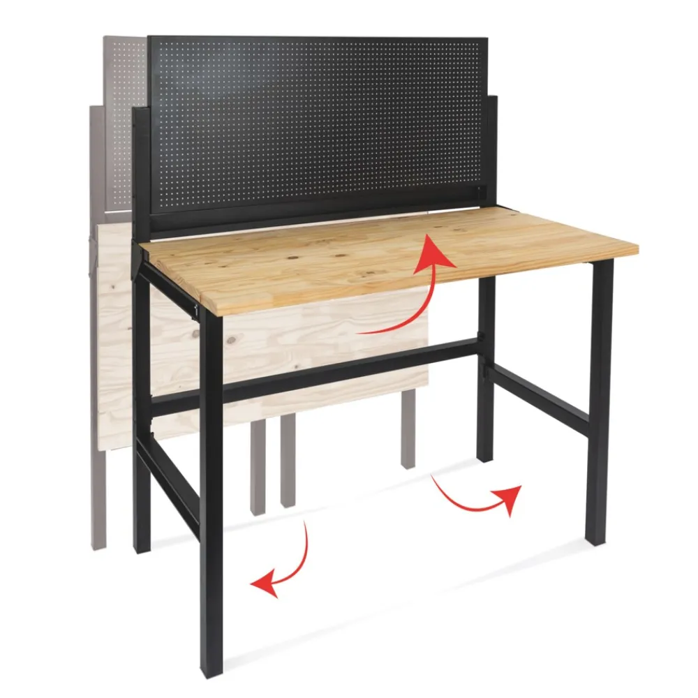 klappbare Werkbank mit Lochwand ^ rikta Hot