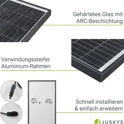 Juskys RISEN Solarpanel RSM40-8-410M mit 410 Watt - Balkonkraftwerk Solarmodul - Verkauf nur an Endverbraucher Discount