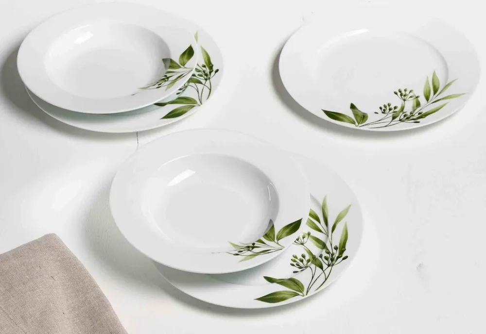 Ritzenhoff & Breker Beilagenschalen Evora ø 14 cm 6er Set weiß-grün Outlet