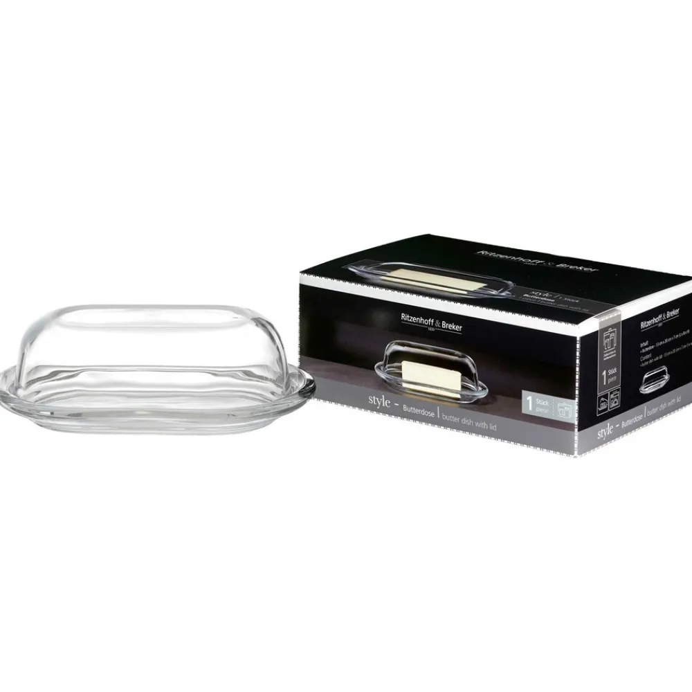 Ritzenhoff & Breker Butterdose Style 20 x 14 cm transparent Clearance
