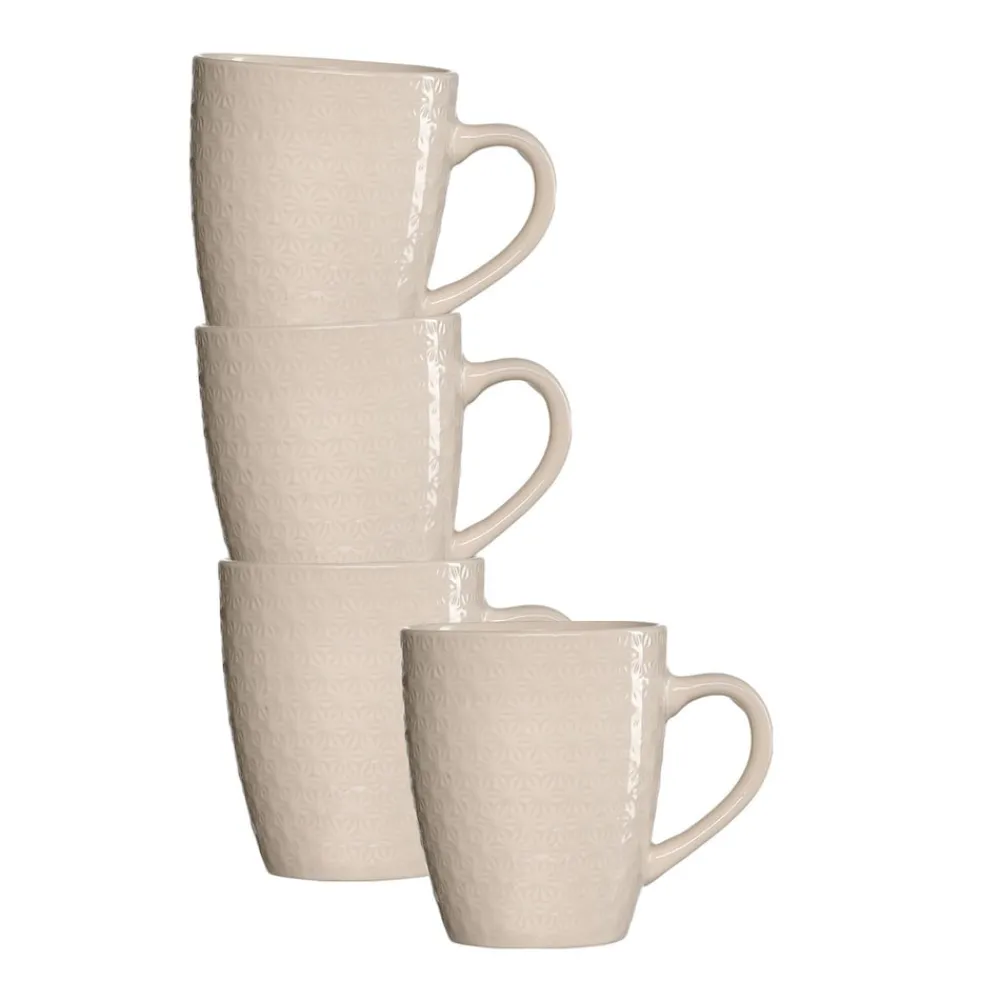 Ritzenhoff & Breker Henkelbecher Floris 350 ml 4er Set Creme Hot