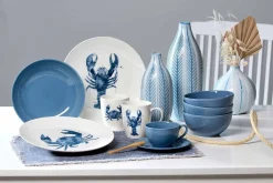 Ritzenhoff & Breker Kugelvase Reef 25 cm weiß-blau Best