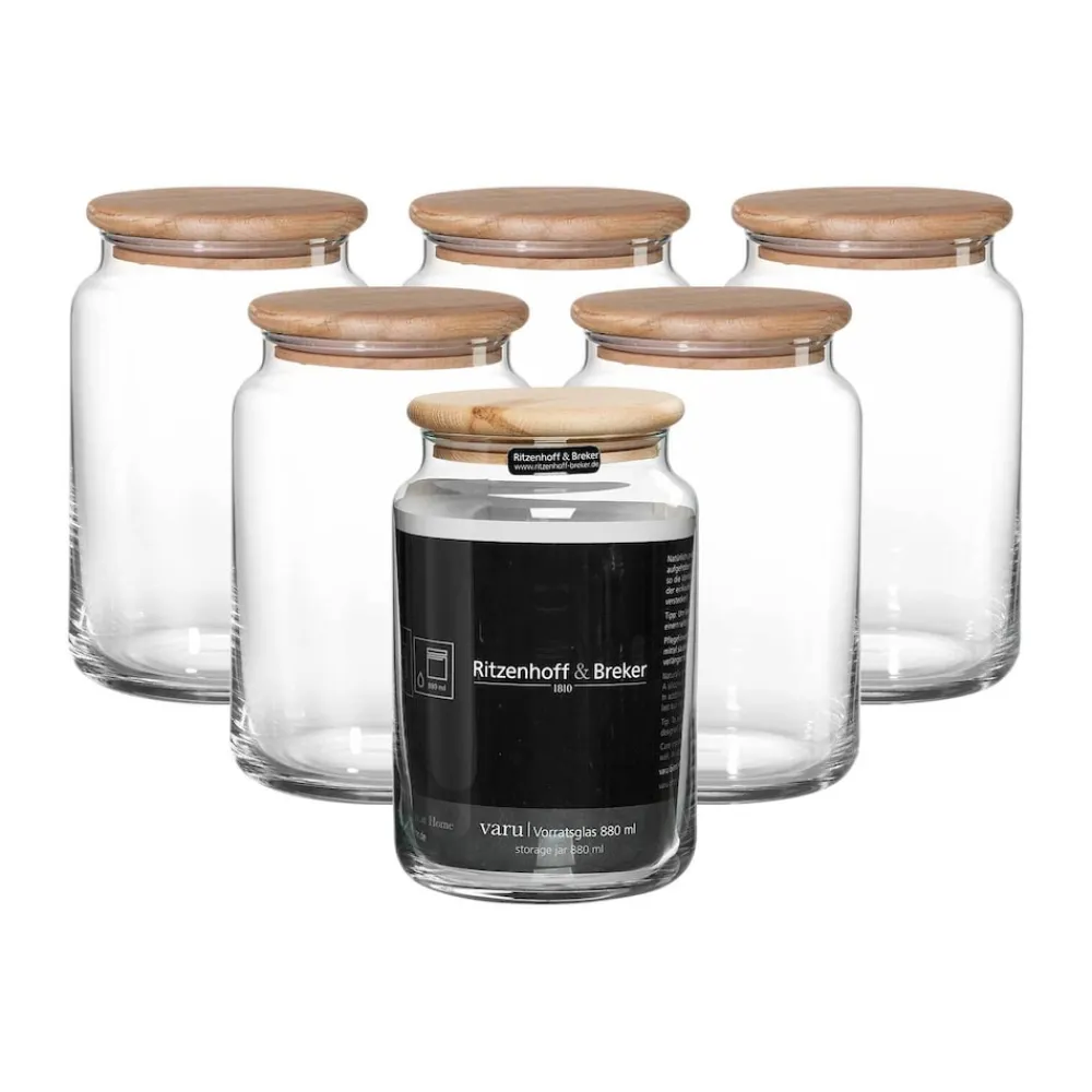 Ritzenhoff & Breker Vorratsgläser Varu 880 ml 6er Set transparent New
