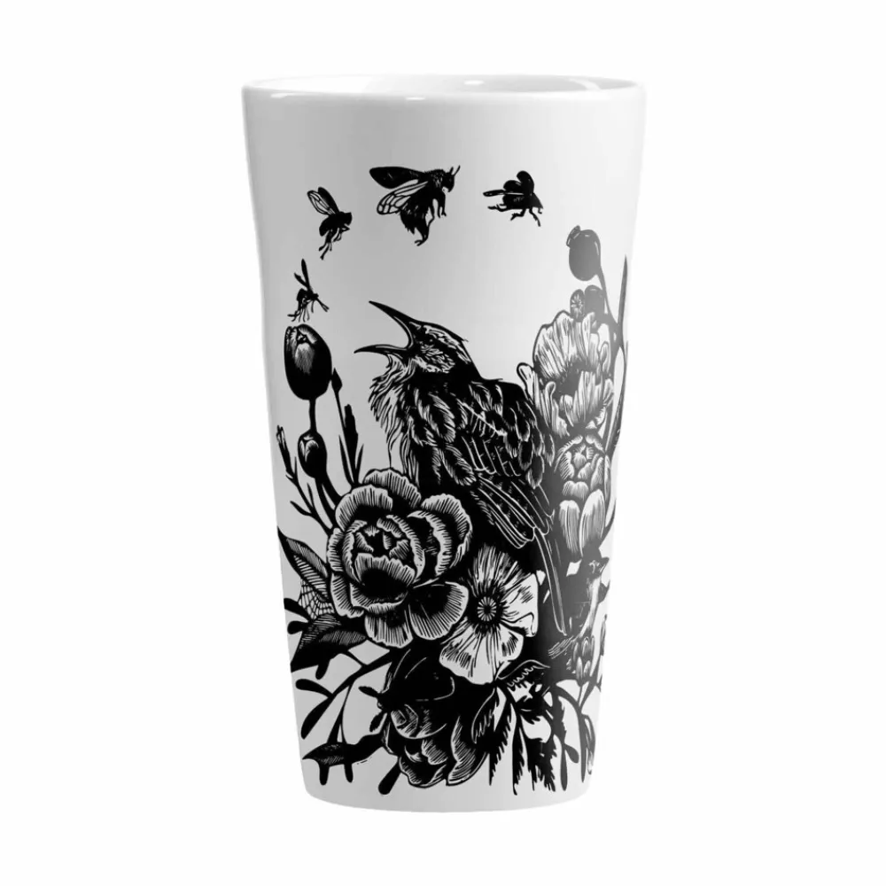 Ritzenhoff & Breker Ritzenhoff Kaffeebecher XL Genussklasse 525 ml schwarz-weiß