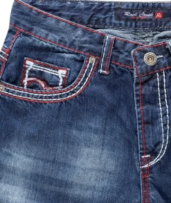 Rock Creek Jeans Comfort Fit dicke Nähte Loose Fit Dunkelblau Outlet