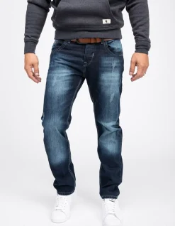 Rock Creek Jeans Comfort Fit Used-Look Blau Best