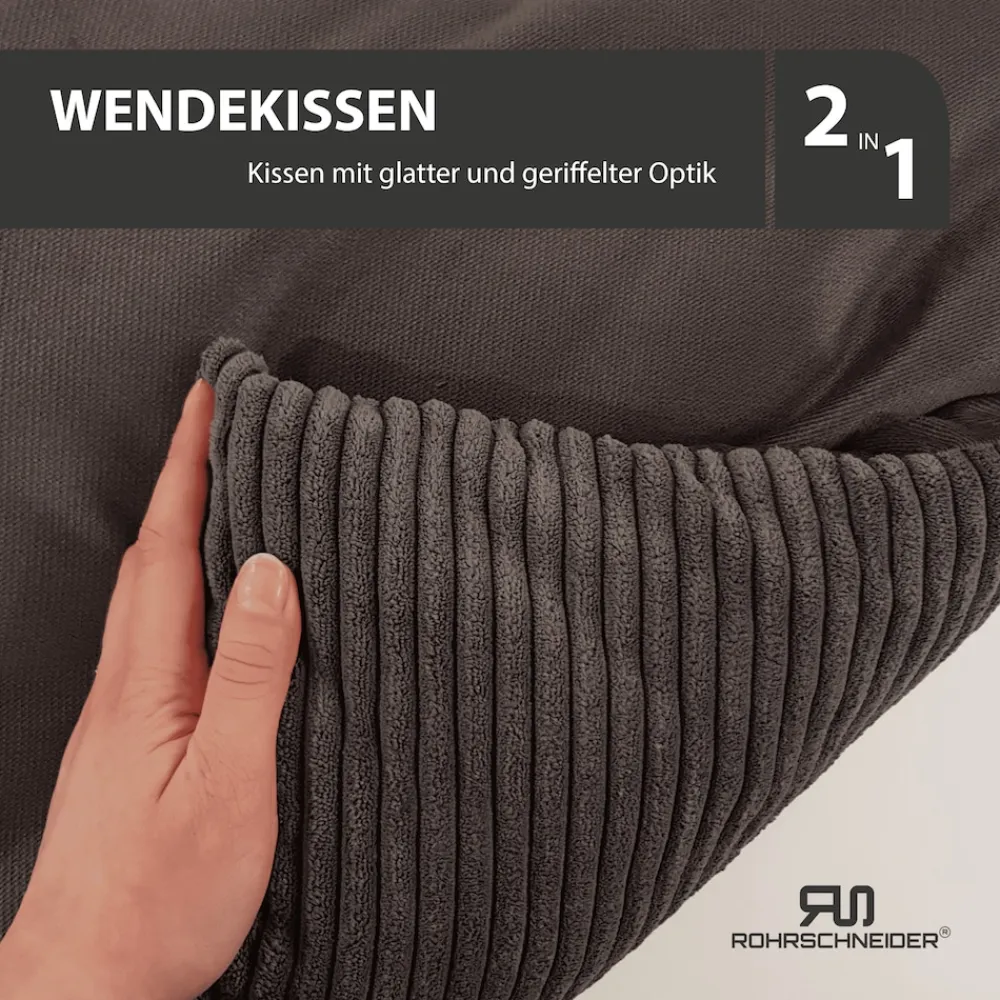 Rohrschneider Hundesofa gepolstert Cord breit Beige Hot
