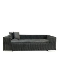 Rohrschneider Hundesofa gepolstert Cord breit Beige Hot
