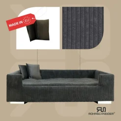 Rohrschneider Hundesofa gepolstert Cord breit Beige Hot