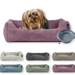Tierbett Cordstoff breit Gr. 1 taupe + faltbarer Reisenapf ^ Rohrschneider Sale