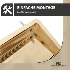 Rohrschneider Wandmulde geflammt+ Stoffeinlage Cord Deluxe in verschiedenen Farben Beige Clearance