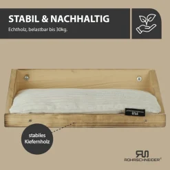 Wandmulde geflammt+ Kissen mit Füllung Cord breit taupe ^ Rohrschneider New