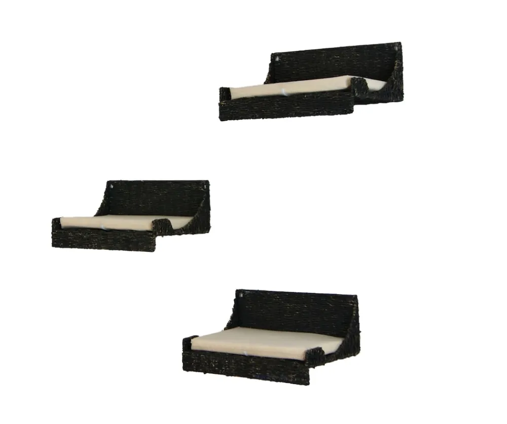 Rohrschneider Wandmulde Seegras 3er Set Schwarz