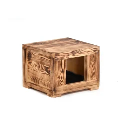 Rohrschnieder Wohnhöhle Amadeus Holz geflammt - Plüsch ^ Silvio Design Clearance