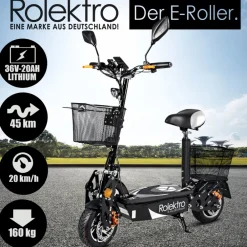 , E-Joy Elektro-Scooter 20 Lithium, Schwarz, 36V-20AH Akku, 500 Watt ^ Rolektro Clearance