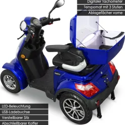 Rolektro E-Quad 25, Blau, 1000 Watt rot New