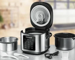 Rommelsbacher MRK 950 Multi Reiskocher (5 Liter, 860 W, Warmhaltefunktion, Antihaftbeschichtung (PFAS-frei), 12 Programme)
