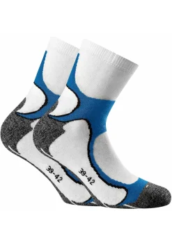 Rohner basic Running Quarter 2-er pack Unisex Socken Weiß/Blau Discount
