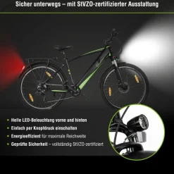 E-Trekking MTB R8T Flex III für Touren, On- und Offroad schwarz ^ Sachsenrad Hot