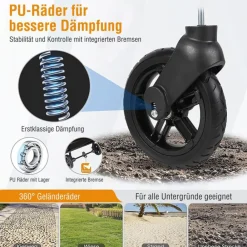 Faltbarer Bollerwagen mit Dach, 150 kg ^ Sachsenrad Best