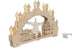 Saico 3D-Lichterbogen, 7-flammige LED Beleuchtung, "Weihnachtsbaum" mit Figur und Timerfunktion am Trafo, versch. Varianten Clearance