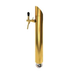 ich-zapfe Schanksäule / Zapfsäule Modell Tower, TIN-goldfarben (kratzfeste Goldoptik), 1-leitig Clearance