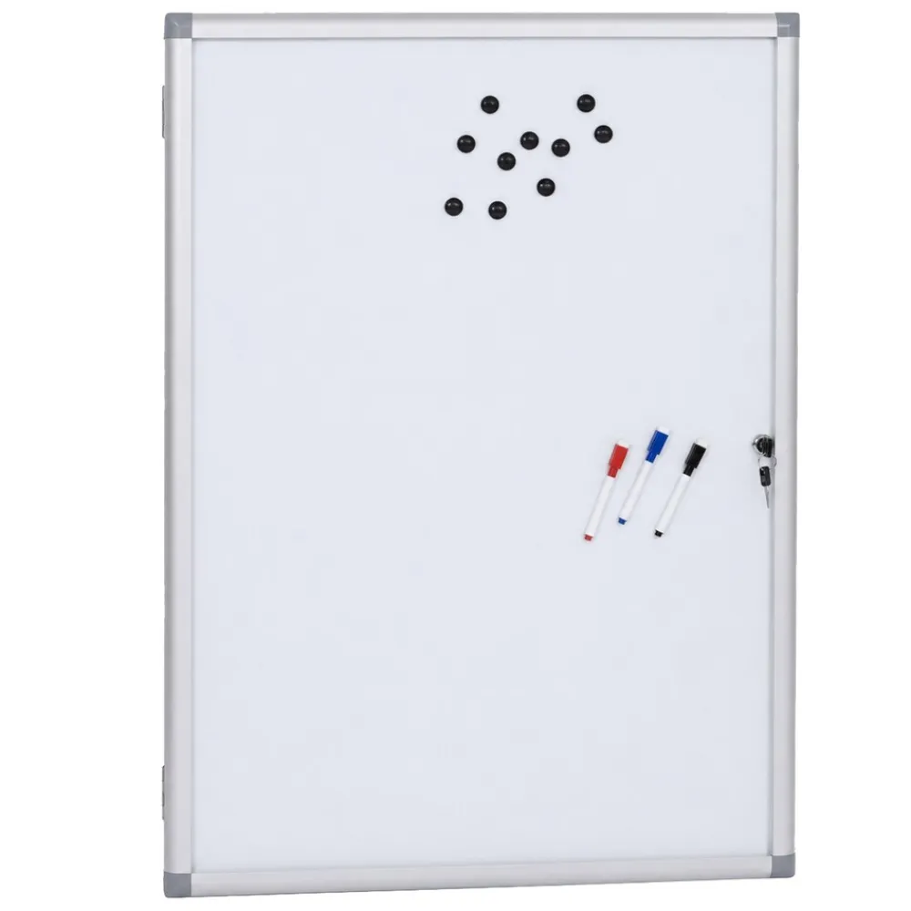 Schaukasten -Q51, Magnettafel Whiteboard Memoboard Pinnwand, Aluminium abschließbar inkl. Zubehör 95x68x7cm ^ MCW Sale