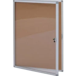 Schaukasten -Q51, Memoboard Pinnwand mit Korkoberfläche, Aluminium abschließbar inkl. Zubehör 95x68x7cm ^ MCW Hot