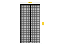 Fliegengitter-Magnetvorhang, 90 x 210 cm, anthrazit ^ Schellenberg Best
