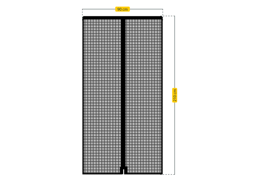 Fliegengitter-Magnetvorhang, 90 x 210 cm, anthrazit ^ Schellenberg Best