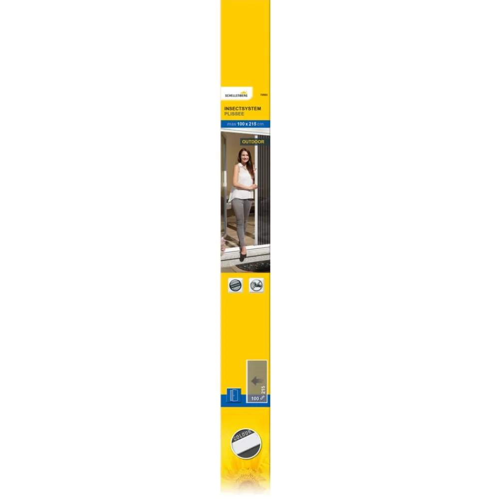 Insektenschutz-Tür-Plissee, 100 x 215 cm ^ Schellenberg