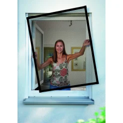 Insektenschutz-Fenster Premium, anthrazit, 100x120 cm ^ Schellenberg