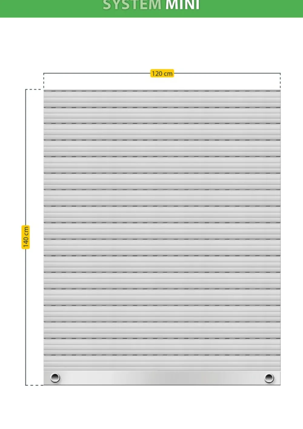 Schellenberg Rolladenpanzer PVC Mini, 120 x 140 cm, grau Discount