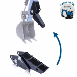 Mini-Bagger EXC815 inkl. umfangreichen Zubehör ^ Scheppach Discount