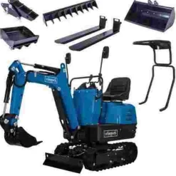 Mini-Bagger EXC815 inkl. umfangreichen Zubehör ^ Scheppach Discount