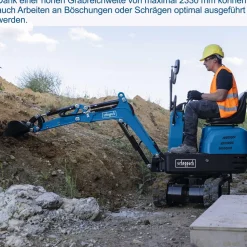 Mini-Bagger EXC815 inkl. umfangreichen Zubehör ^ Scheppach Discount
