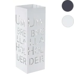 Schirmständer -C78, Regenschirmständer Schirmhalter Regenschirmhalter, quadratisch 55cm ~ Schrift, weiß ^ MCW Online