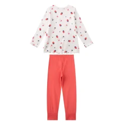 Sanetta Schlafanzug Erdbeeren Pyjama Kids lang Mädchen Pyjama Rosa/Beige New