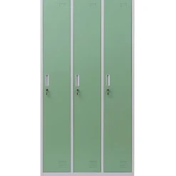 MCW Schließfach Preston T829, Spind Wertfachschrank Schließfachschrank, Metall 3 Fächer ~ grün Hot
