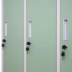MCW Schließfach Preston T829, Spind Wertfachschrank Schließfachschrank, Metall 3 Fächer ~ grün Hot