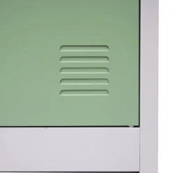 MCW Schließfach Preston T829, Spind Wertfachschrank Schließfachschrank, Metall 6 Fächer ~ grün