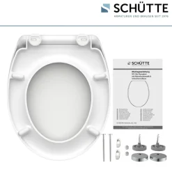 Schütte Duroplast WC Sitz WHITE mit Absenkautomatik und Schnellverschluss