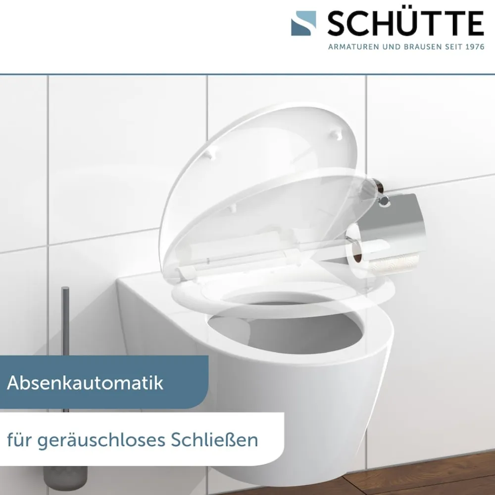 Schütte Duroplast WC Sitz WHITE mit Absenkautomatik und Schnellverschluss