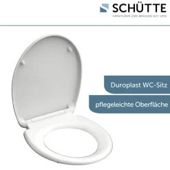 Schütte Duroplast WC Sitz WHITE mit Absenkautomatik und Schnellverschluss