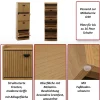 MCW Schuhschrank -O39, Schuhkipper Schuhregal 4 Klappen Klappfächer MDF Melamin Metall 147x50x24cm ~ natur Hot