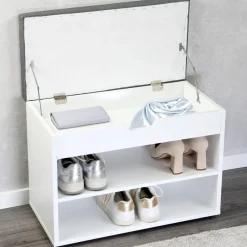 Kesper Schuhschrank mit Sitzkissen versch. Ausführungen - Weiß Discount