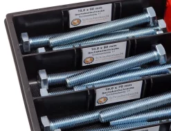 Schraubenbox24 Sechskantschrauben Sortiment M10 // 60mm-100mm 40 tlg Schraubenbox DIN 933/ISO4017 Vollgewindeschrauben Maschinenschrauben Gewindeschrauben Sechskantschrauben Clearance